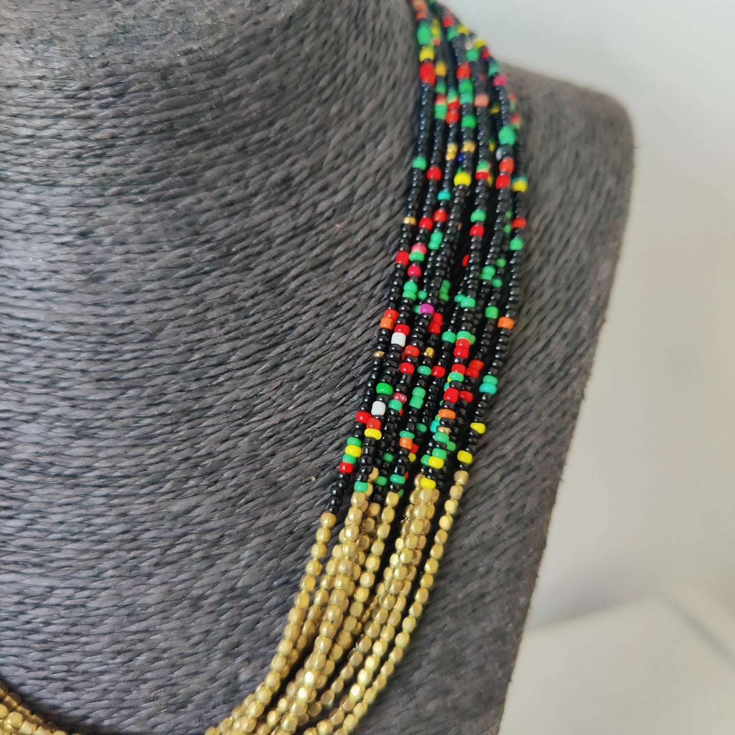Seed-beads Multi Strand Necklace