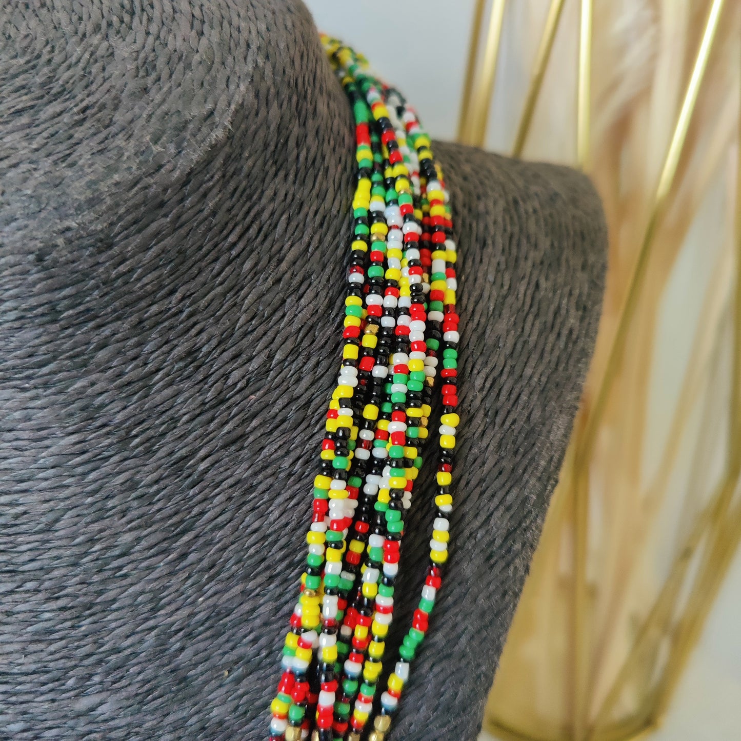 Seed-beads Multi Strand Necklace