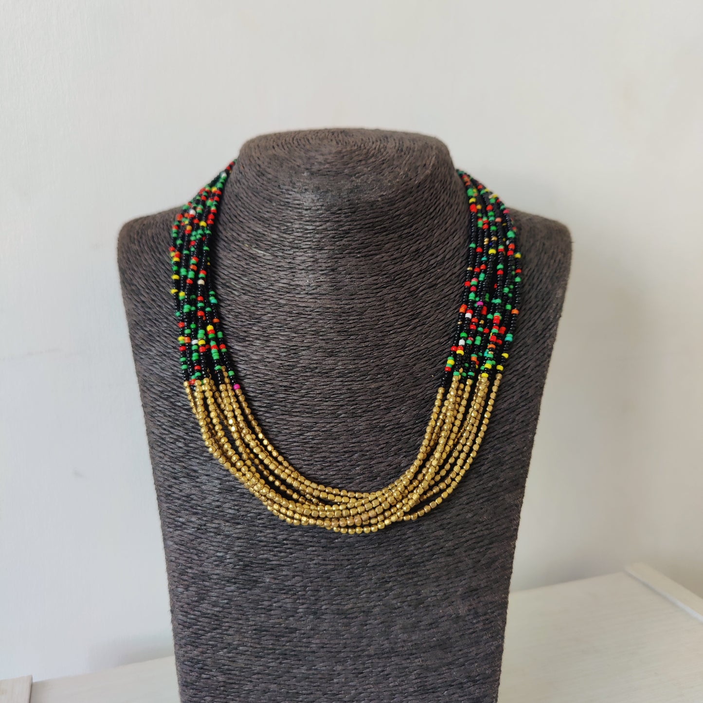 Seed-beads Multi Strand Necklace