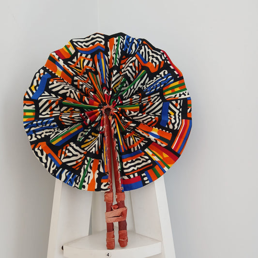 African Print Folding Hand Fan/ Medium