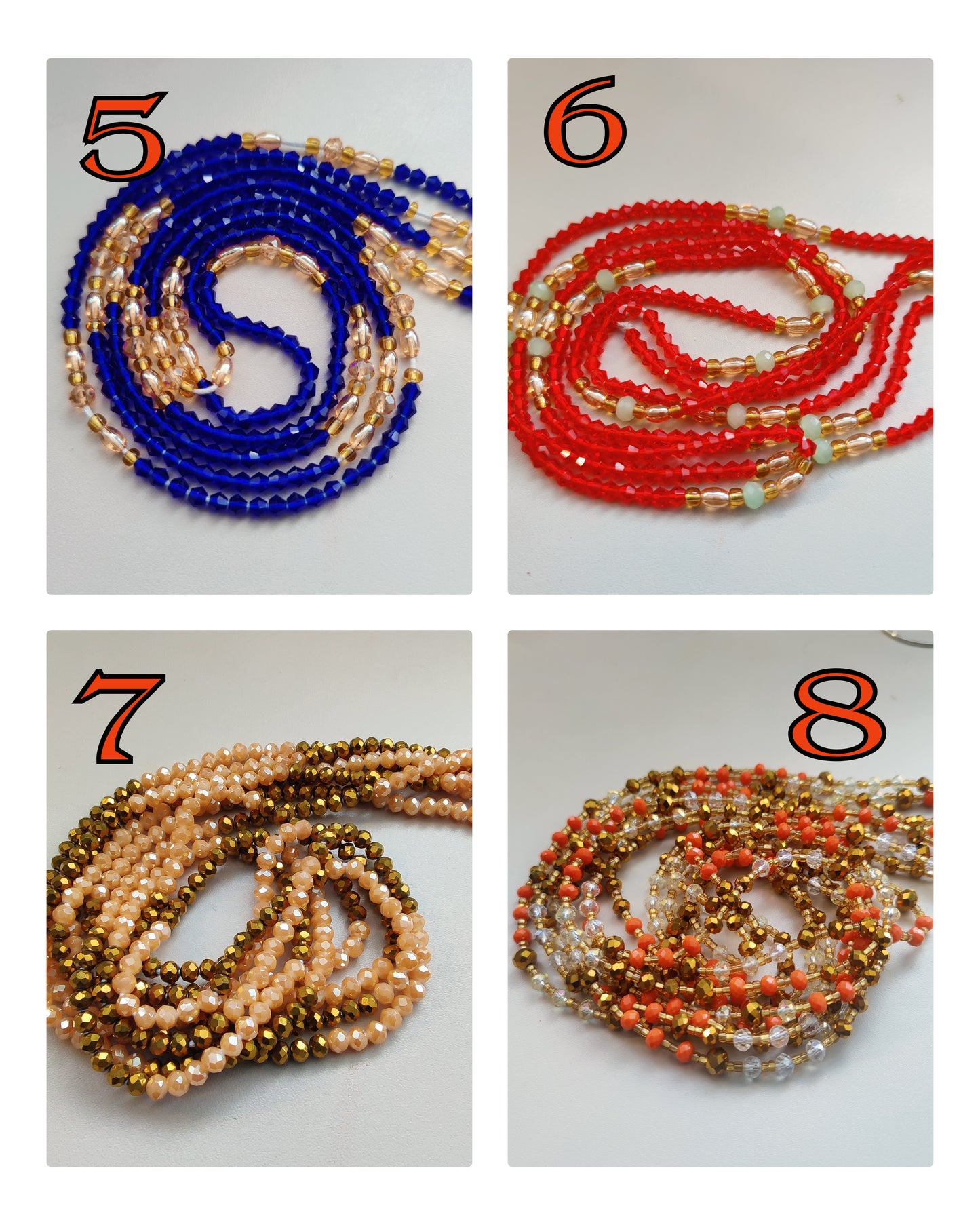 Waist Beads| Belly Chain Weight control African beads|belly beads| | Weight Tracker Beads| Plus Size/ tie on