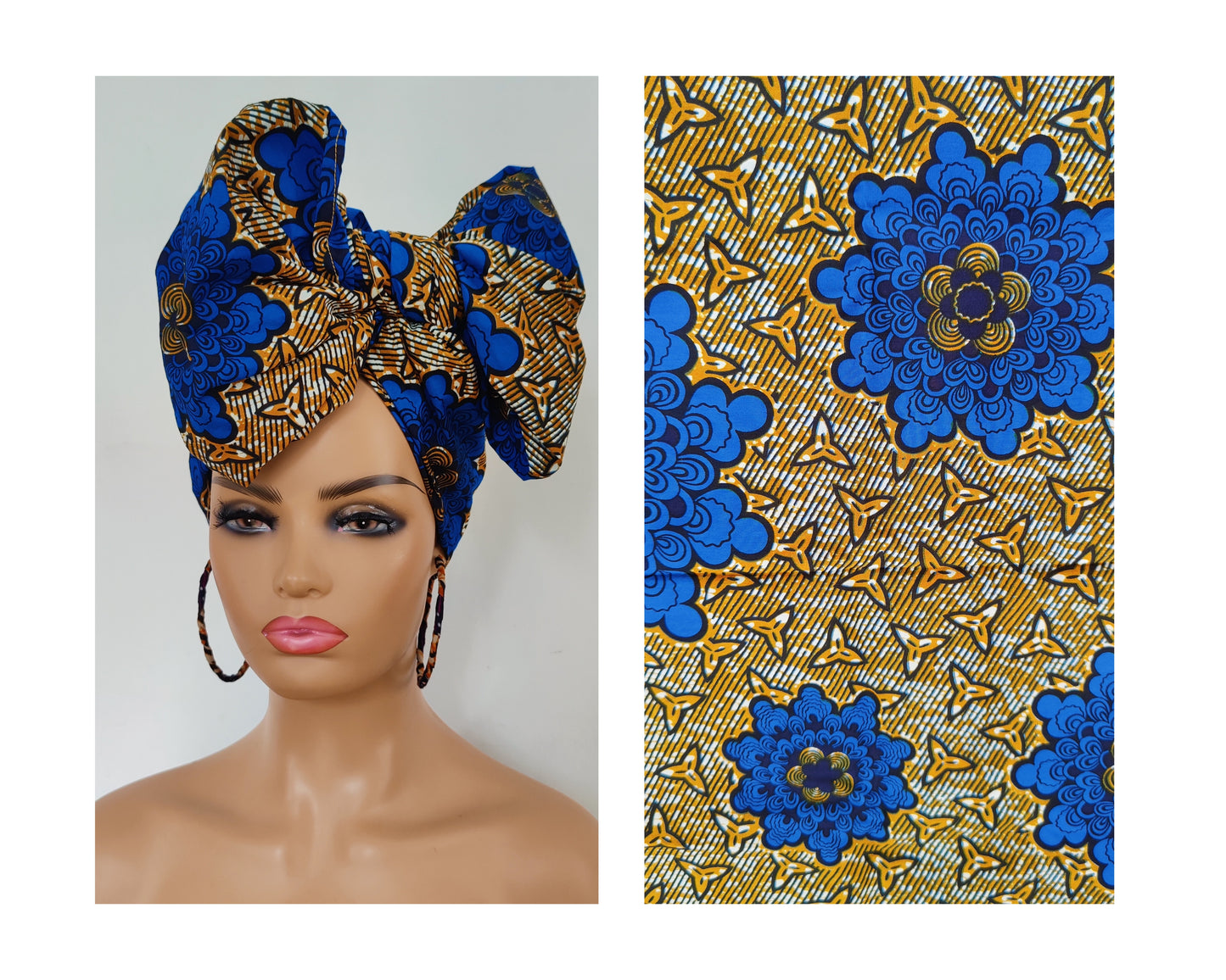 Ankara Print Headwrap, African Print Headwrap,