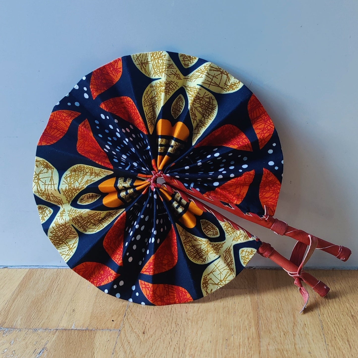 African Print Folding Hand Fan/ Small