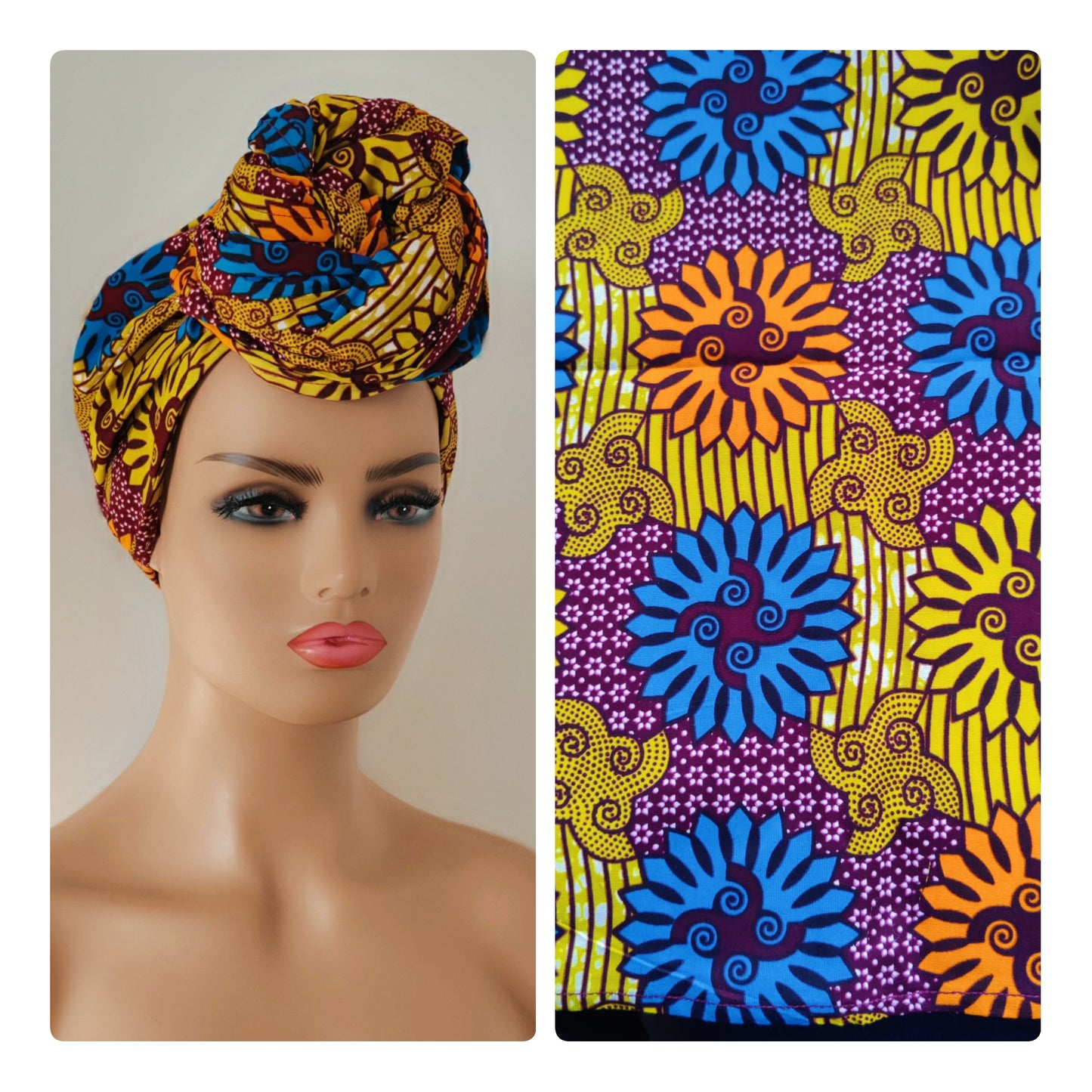 Ankara Print Headwrap, African Print Headwrap,