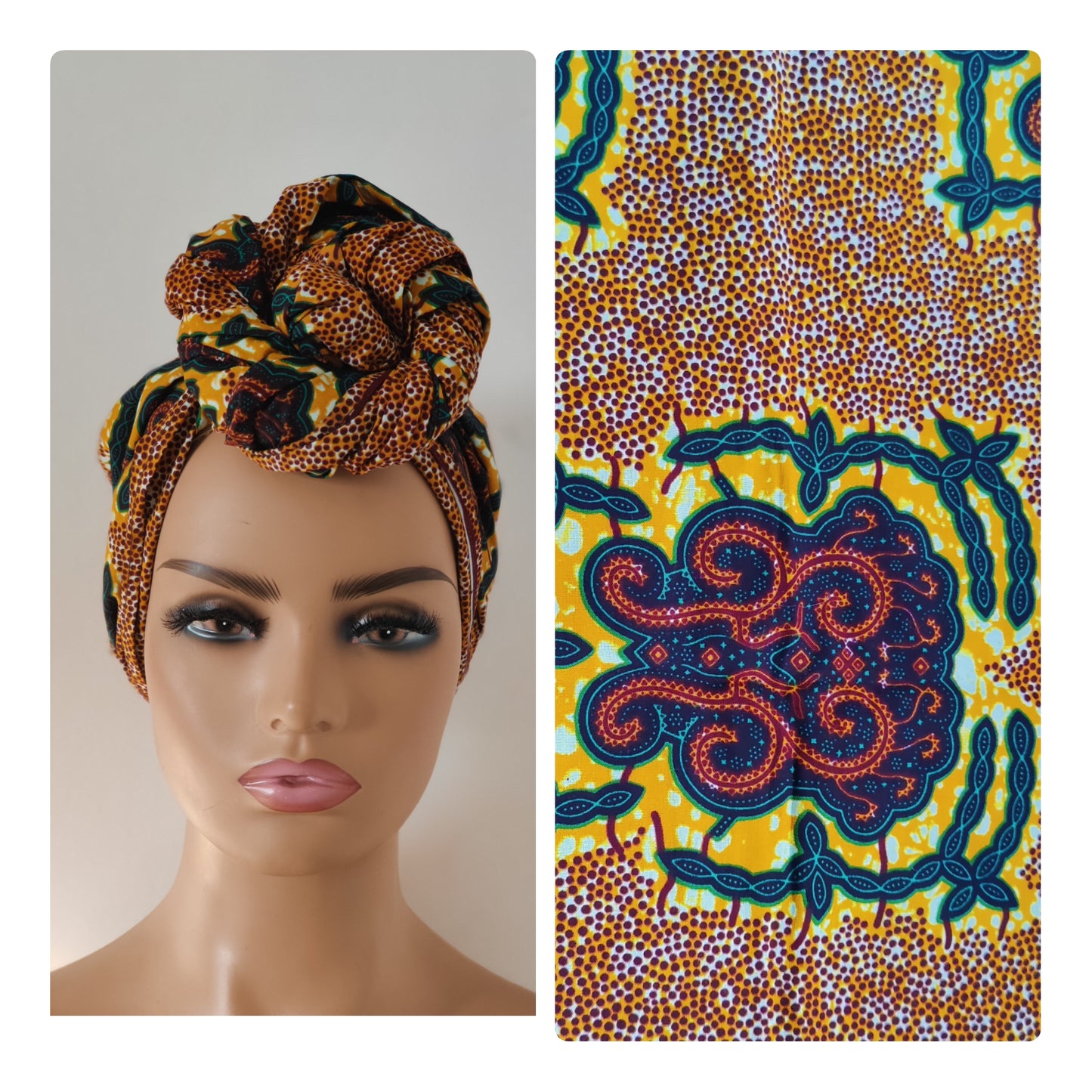 Ankara Print Headwrap, African Print Headwrap,