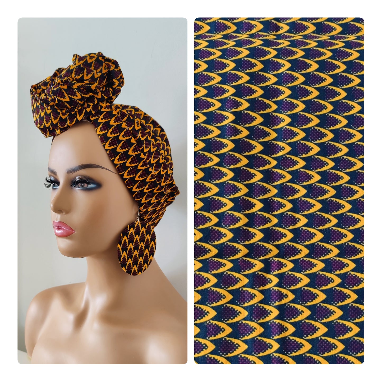 Ankara Print Headwrap, African Print Headwrap,