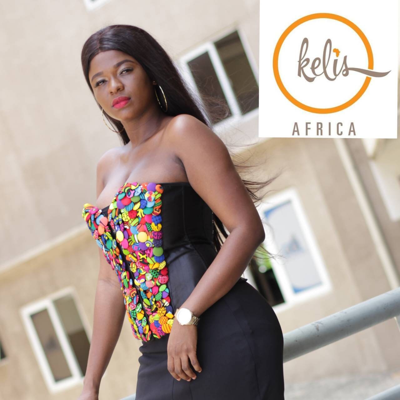African Print Button Corset Top /Ankara Basques