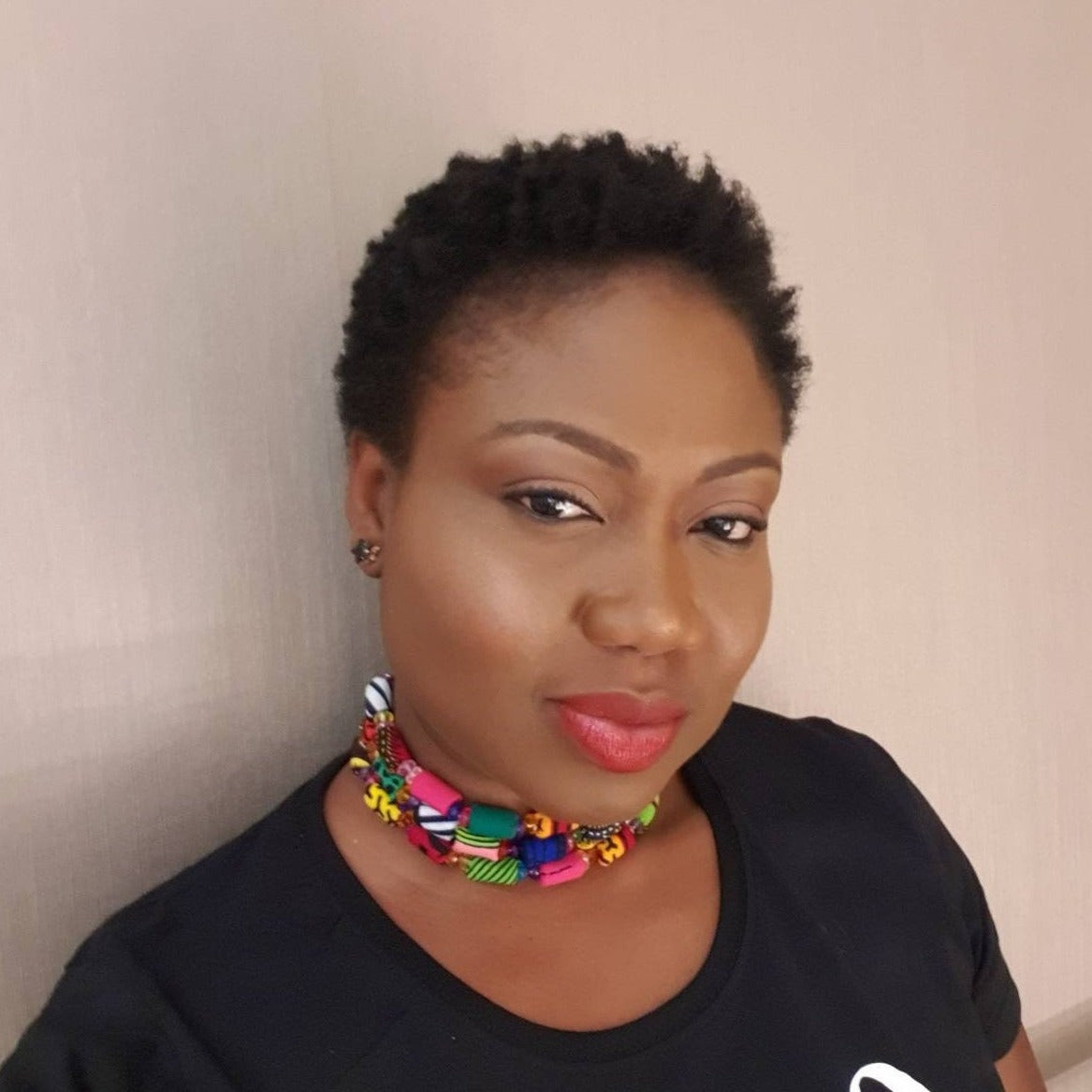 Ankara Thread Beaded Choker/ Ama