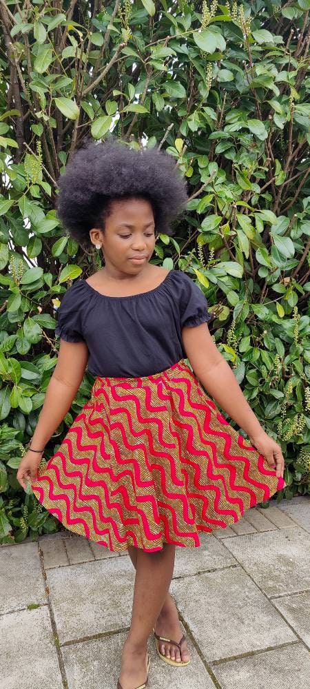 Little Girls African Print Skirt /Toddler Skirt/ Ankara Girls Skirt/ Kasoa