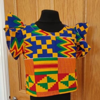 African Print Girls Party Top, Ankara girls dresses, Ankara Girls Top /Kente