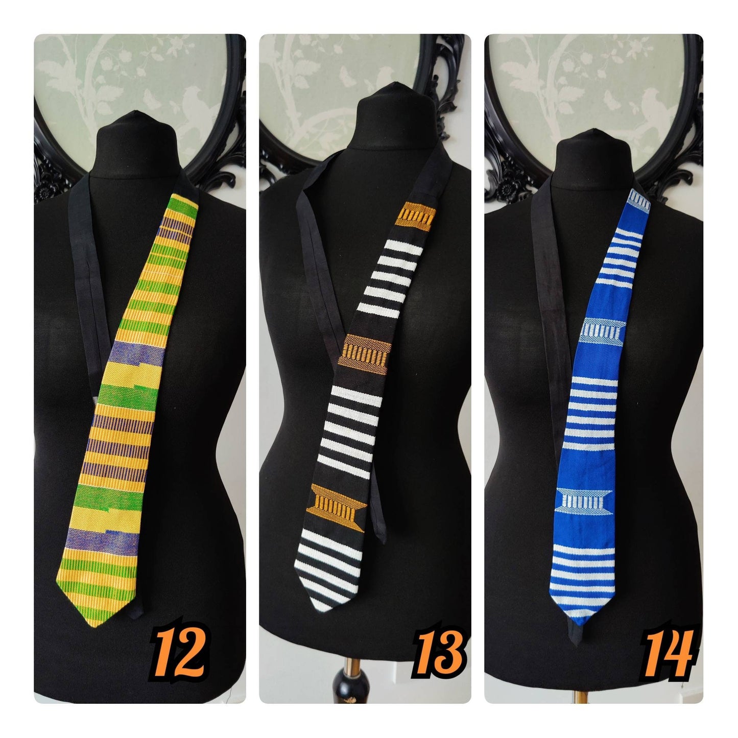Mens Kente-Tie/ Unisex Kente Necktie Ankara Father's Day Gift, African Gift For Men, Ankara Men's Necktie,African Neck Tie, Ankara Men