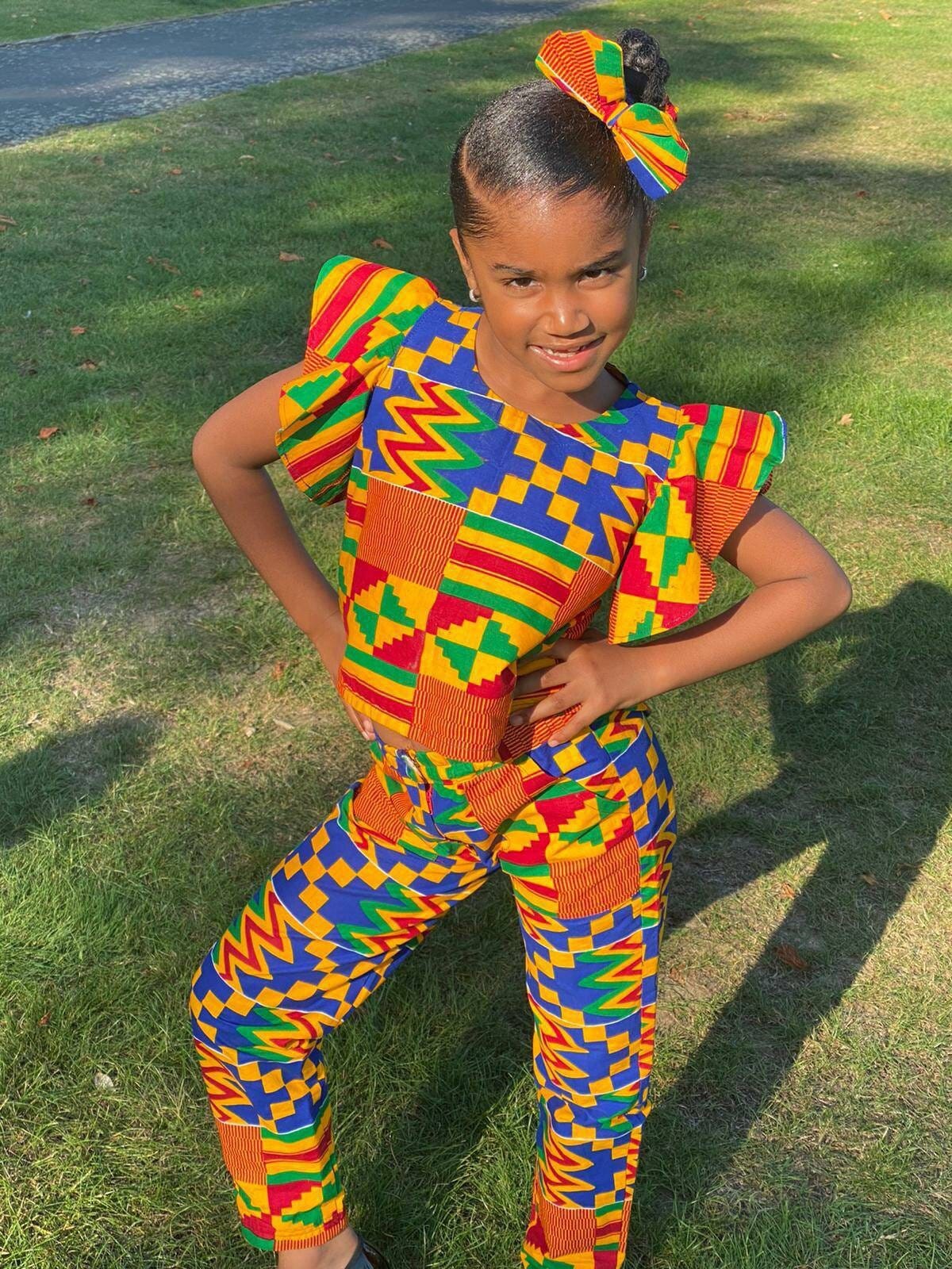 African Print Girls Party Top, Ankara girls dresses, Ankara Girls Top /Kente