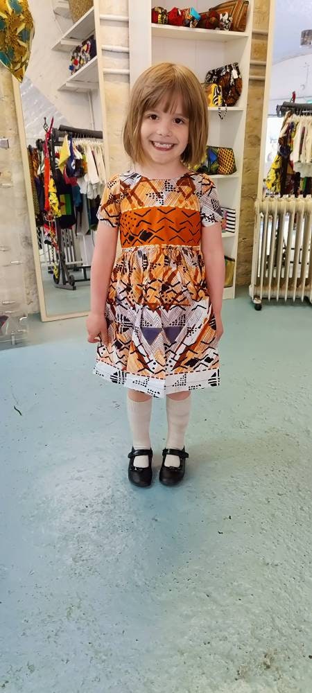 Little Girl's Dress, African Print Girls Dress, Party Dress, Church Dress, Toddler Dress, Ankara Girls Dress, Mud Cloth