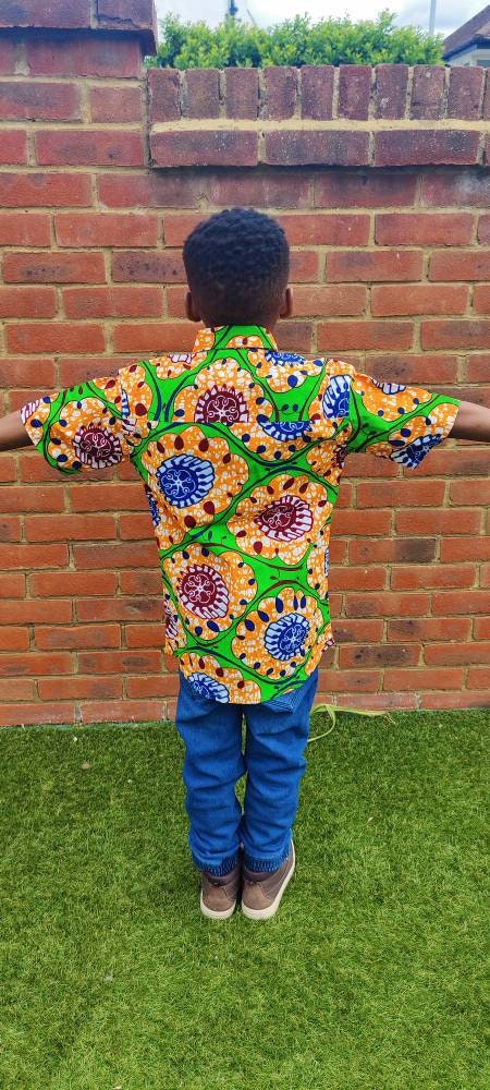 Little Boys Shirt, Ankara Print, Handmade, African Print Clothes, Short Sleeve Shirt, Party Shirt, Toddler Shirt, Efruo
