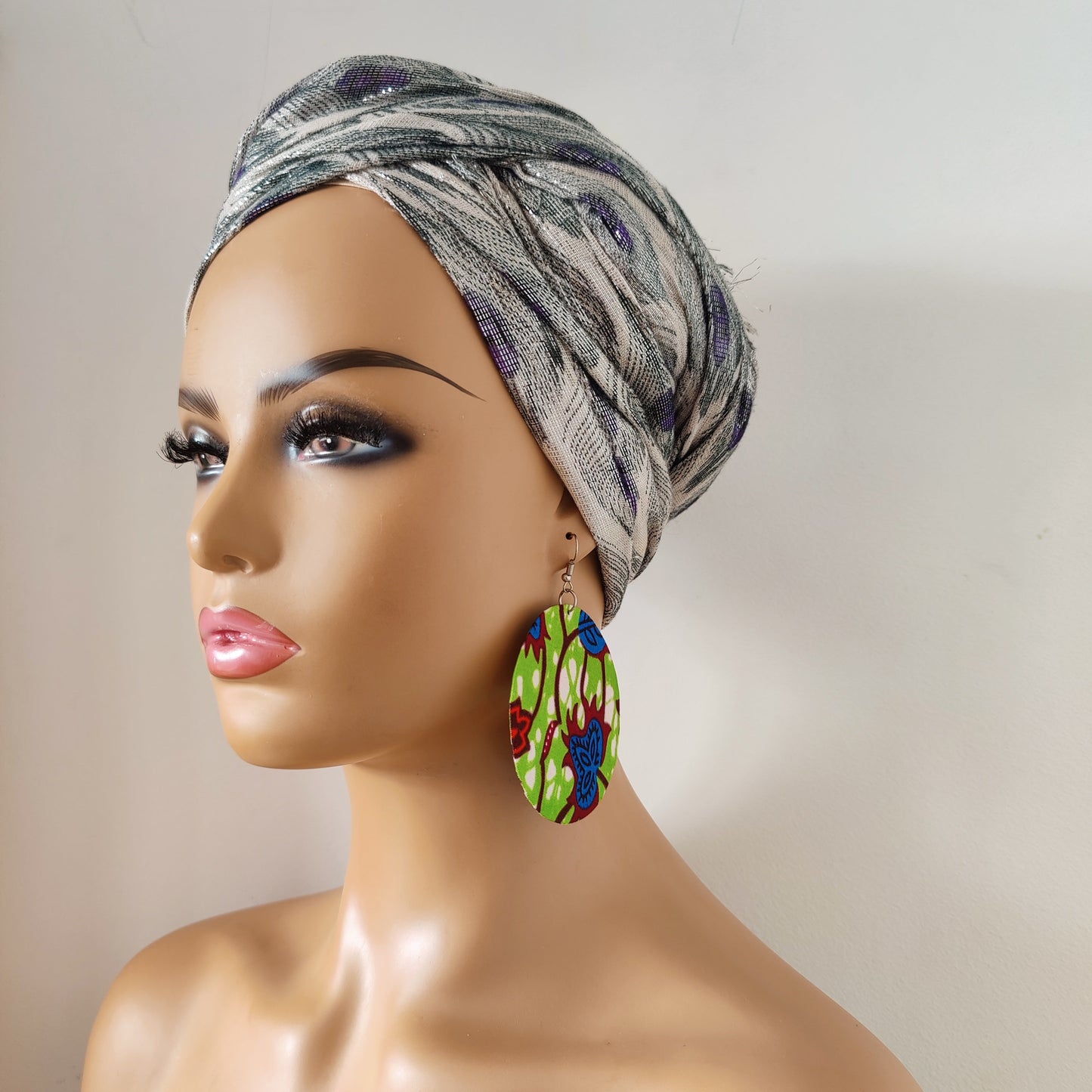 Round Earrings/ Circle Earrings/ Ankara/African Print/ Wax Print