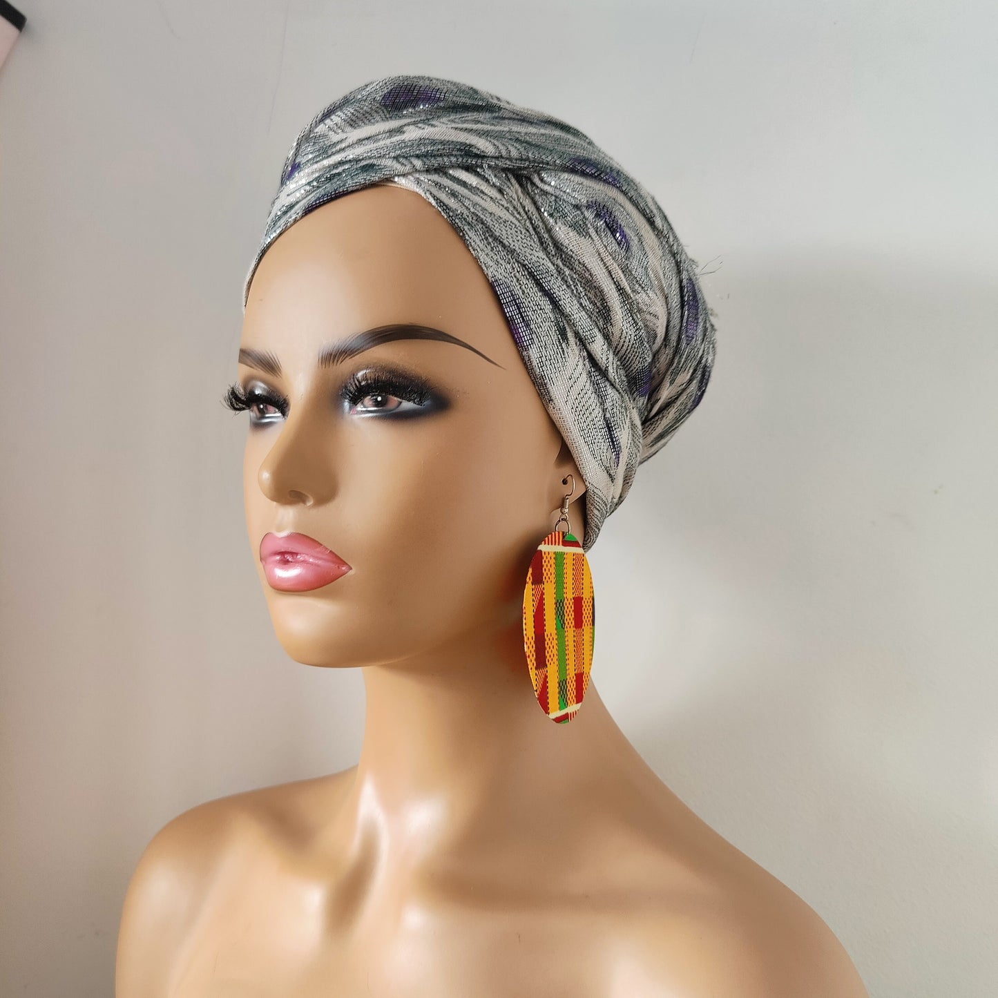 Round Earrings/ Circle Earrings/ Ankara/African Print/ Wax Print