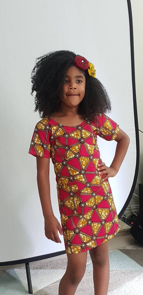 Little Girl's Dress, African Print Girls Dress, Party Dress, Church Dress, Toddler Dress, Ankara Girls Dress, Aline Subro