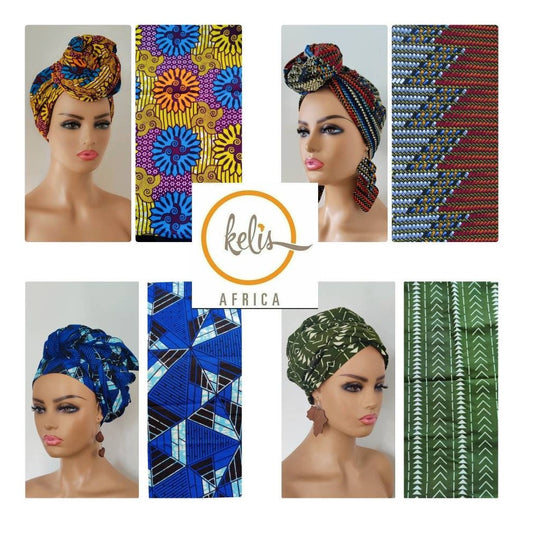 Ankara Print Headwrap, African Print Headwrap,