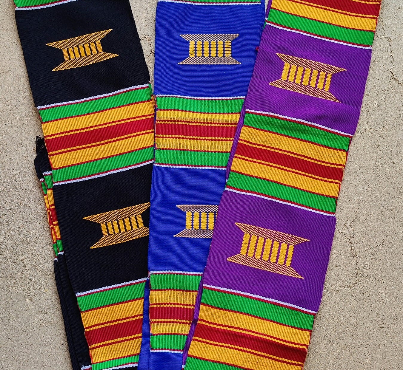 Authentic Kente Shawl/ Kente strip /Kente scarf/