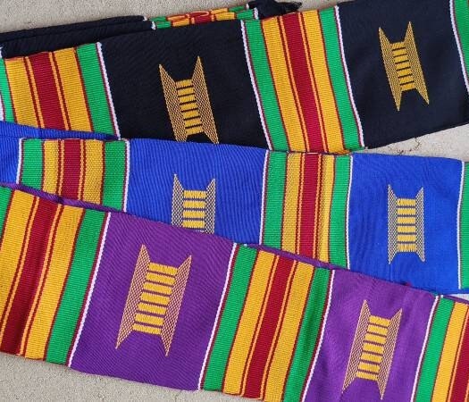 Authentic Kente Shawl/ Kente strip /Kente scarf/