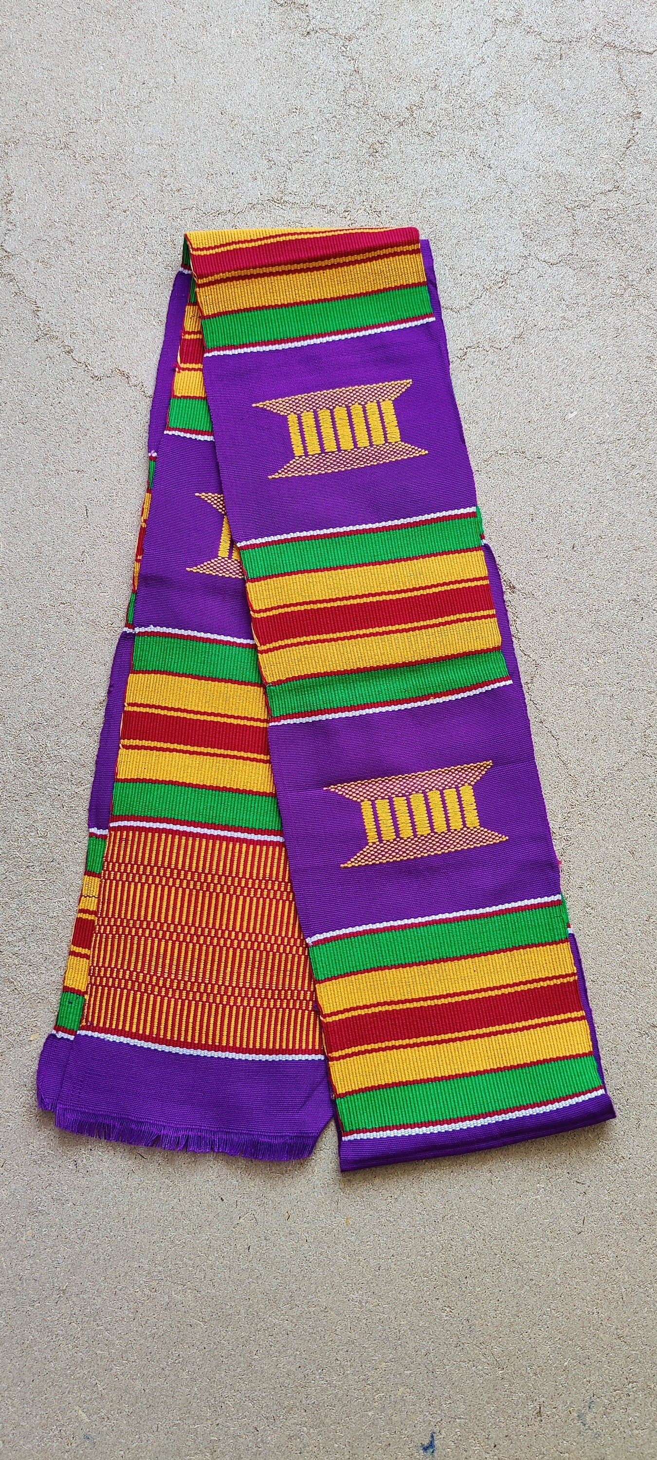 Authentic Kente Shawl/ Kente strip /Kente scarf/
