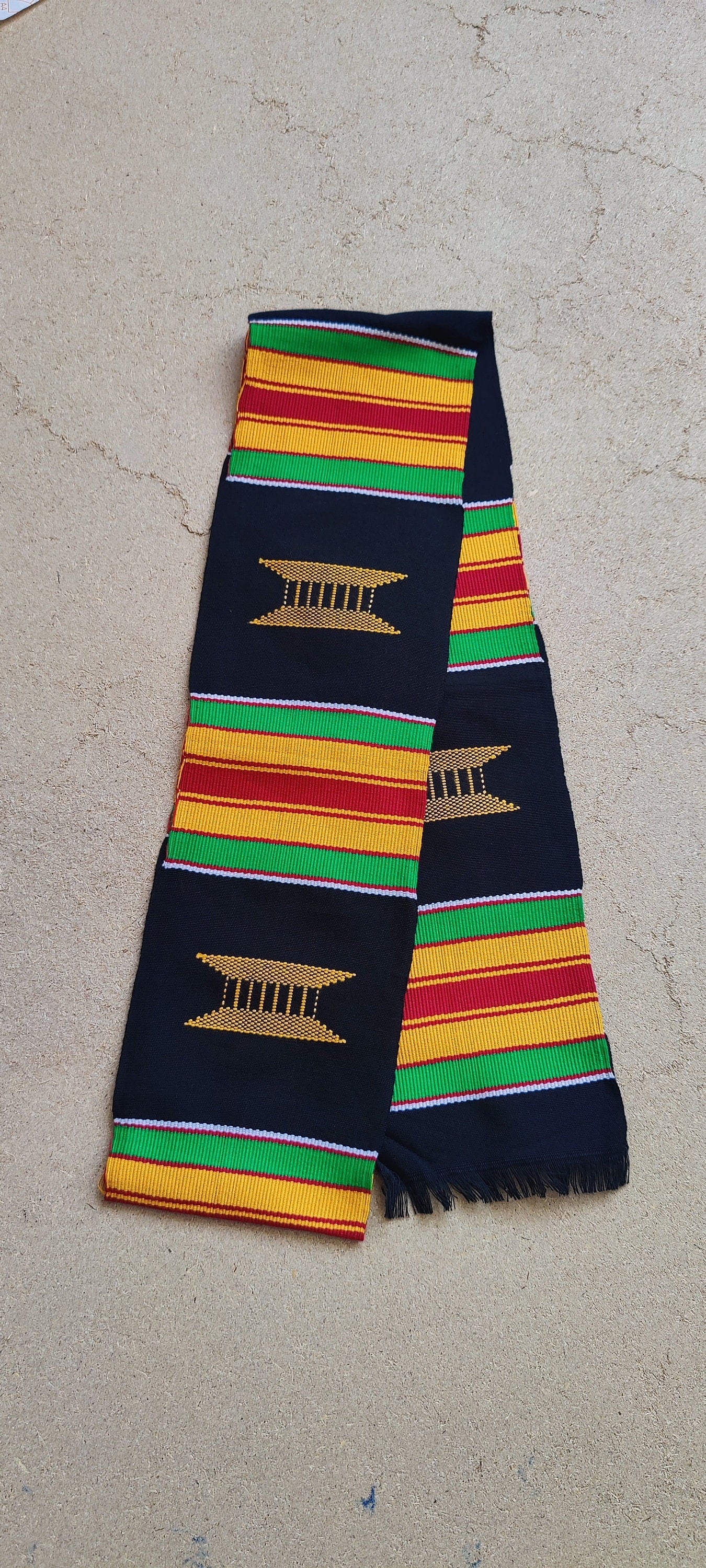 Authentic Kente Shawl/ Kente strip /Kente scarf/