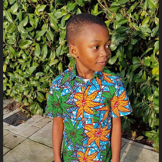 Boys African Print Shirt / Lagos
