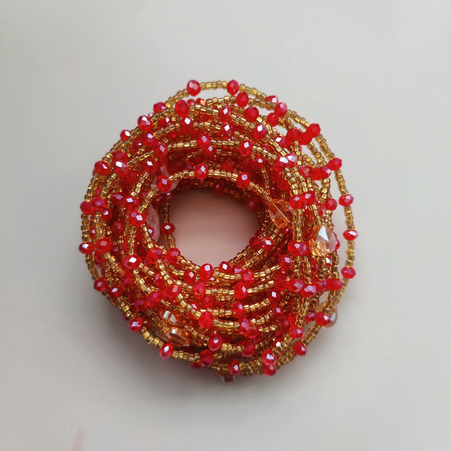 Ruby Red Waist-beads for all sizes / Made to Measure