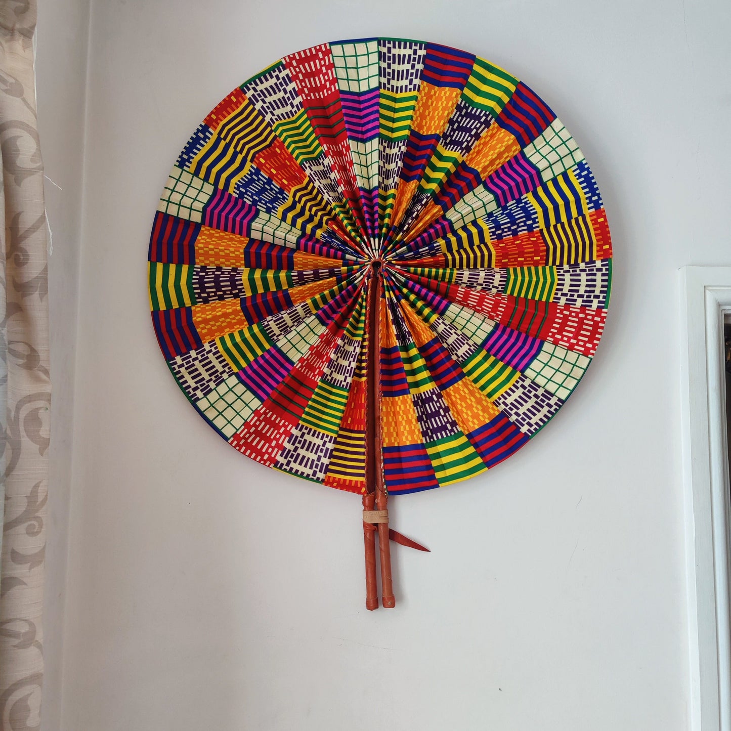 Large Fan For Wall, Boho Large Decorative Fan Oversized Wall Fan,