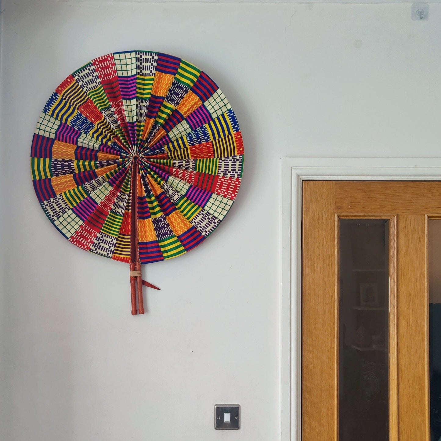 Large Fan For Wall, Boho Large Decorative Fan Oversized Wall Fan,