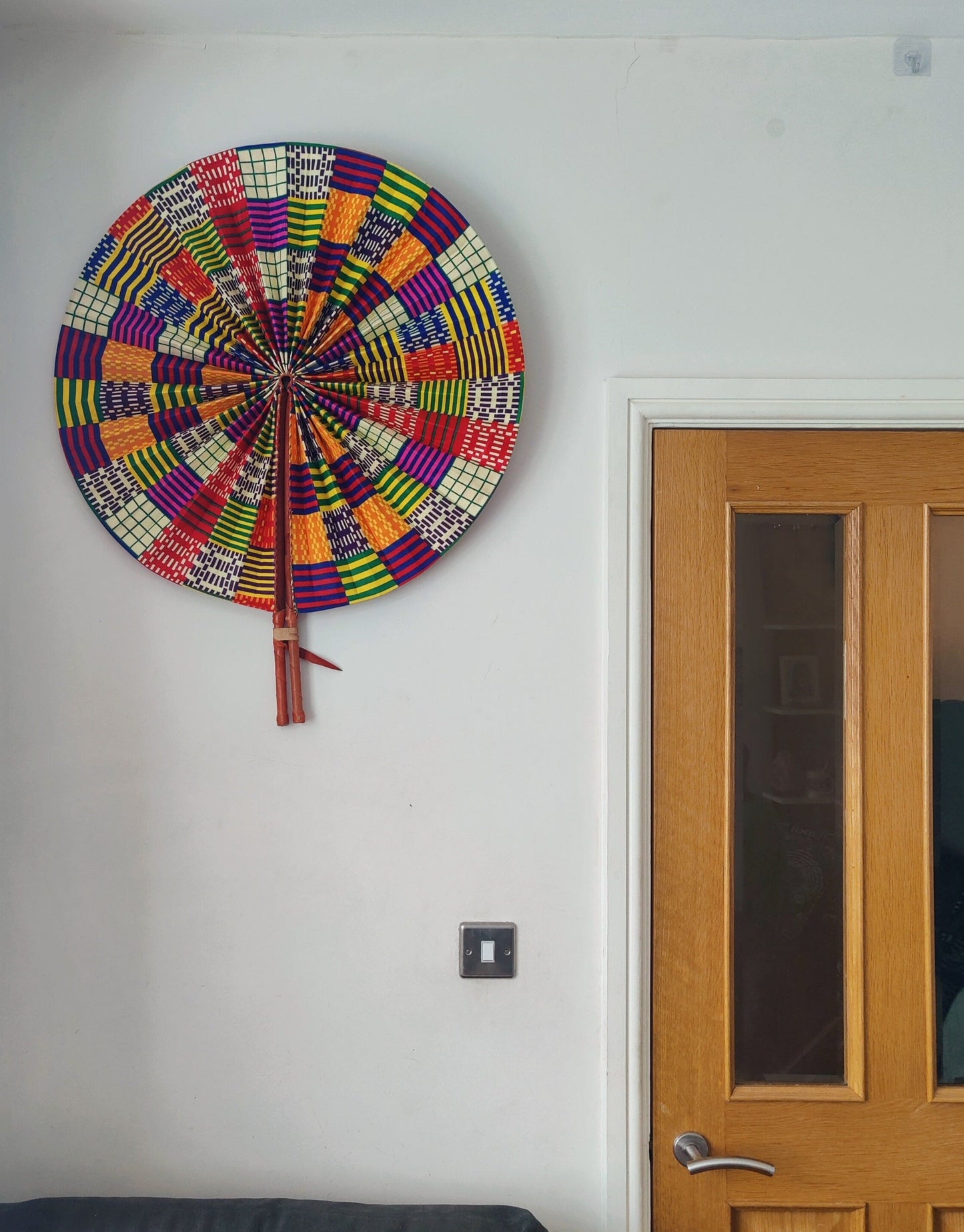 Large Fan For Wall, Boho Large Decorative Fan Oversized Wall Fan,