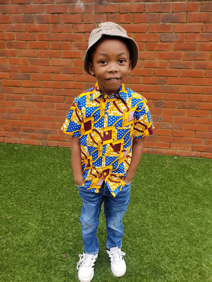 Boys African Print Shirt / 3-4 year old (Copy)