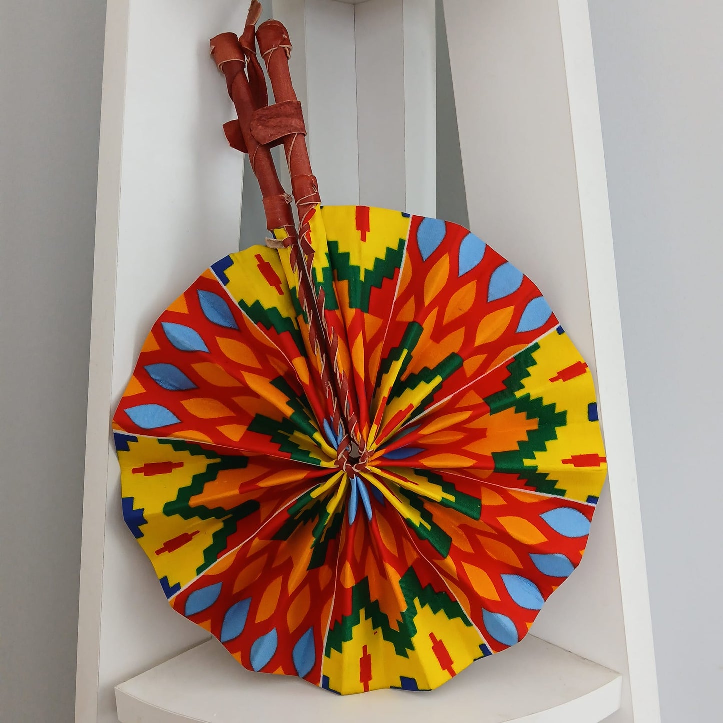African Print Folding Hand Fan/ Small