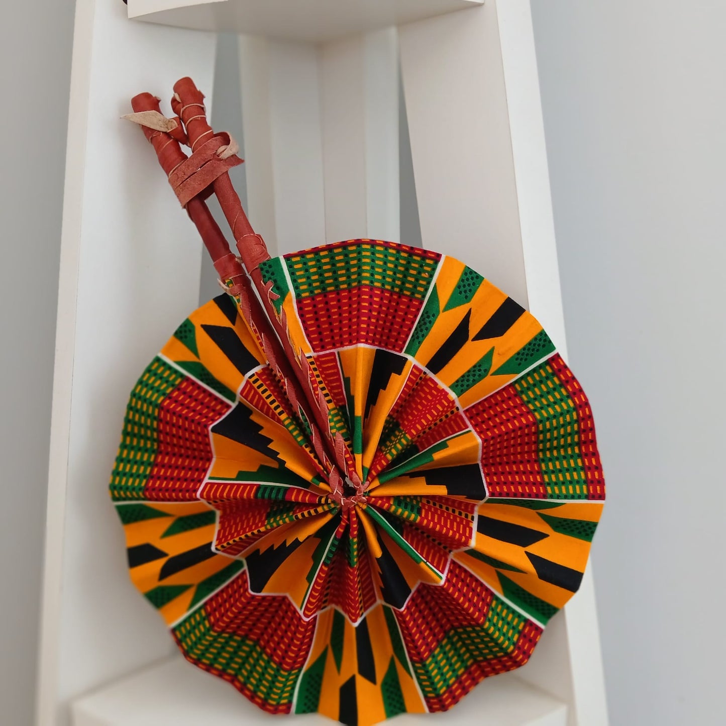 African Print Folding Hand Fan/ Small