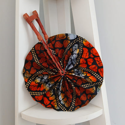 African Print Folding Hand Fan/ Small