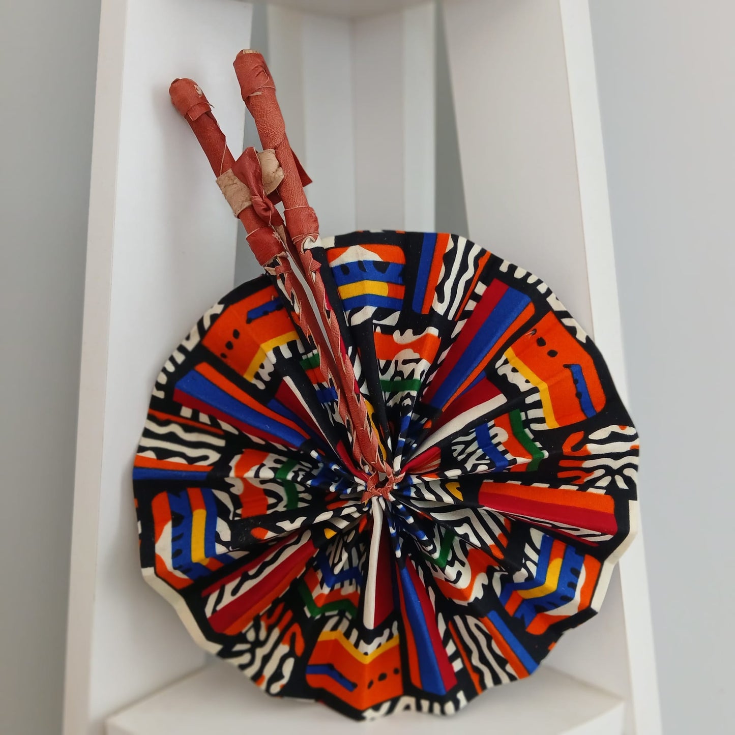 African Print Folding Hand Fan/ Small