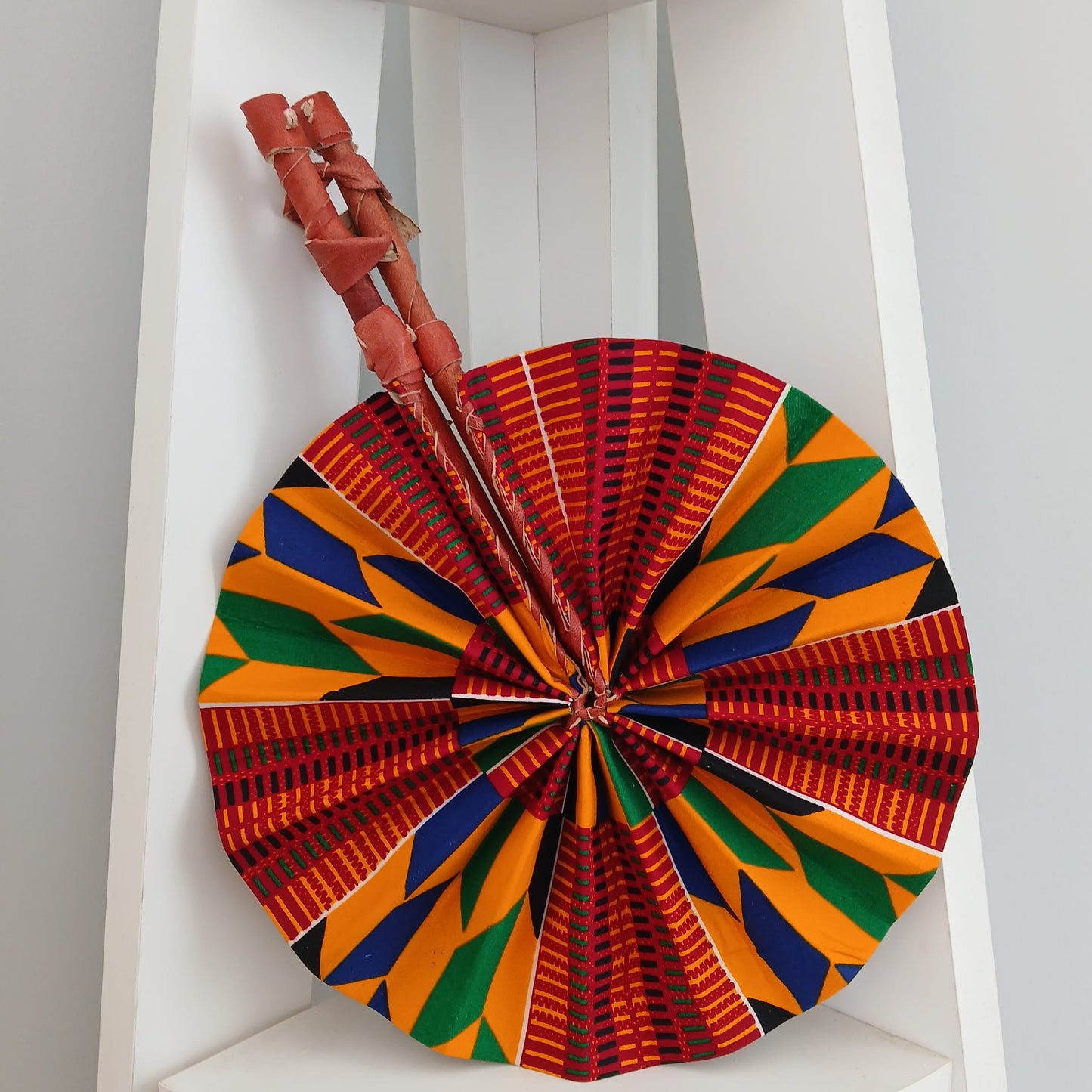 African Print Folding Hand Fan/ Small