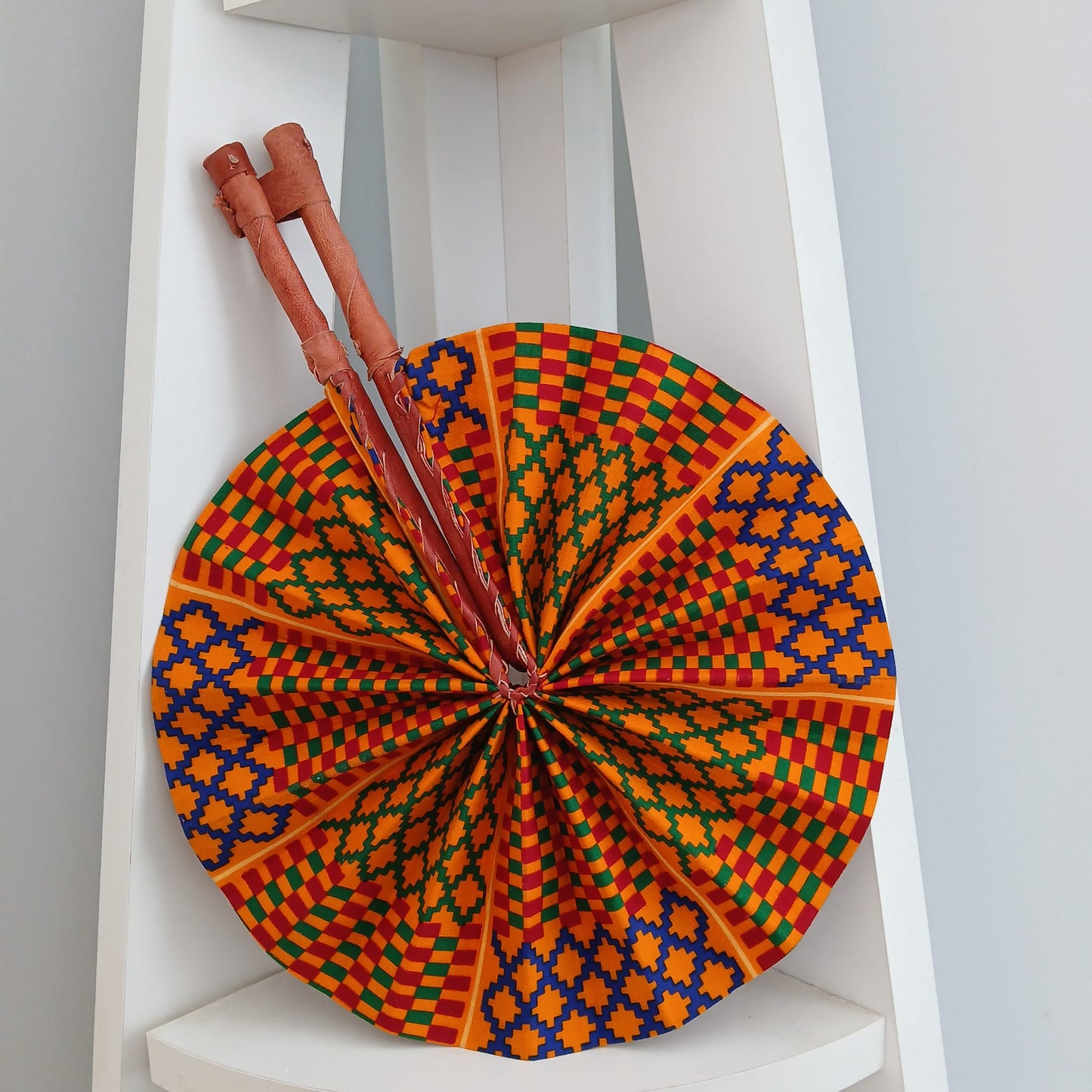 African Print Folding Hand Fan/ Small