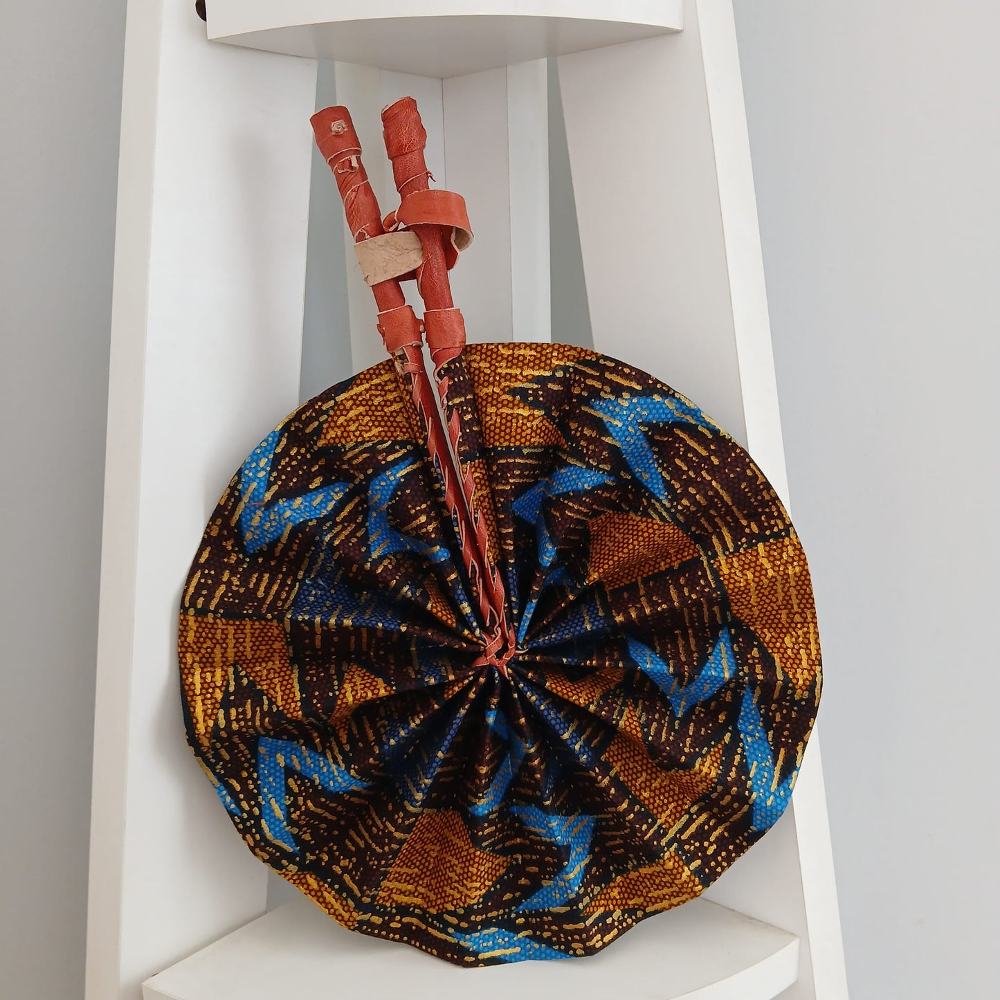 African Print Folding Hand Fan/ Small