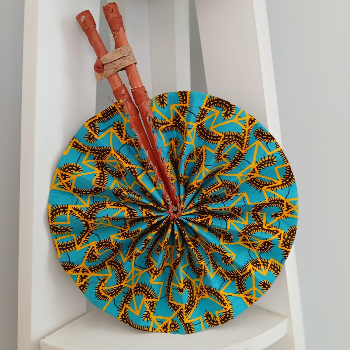 African Print Folding Hand Fan/ Small