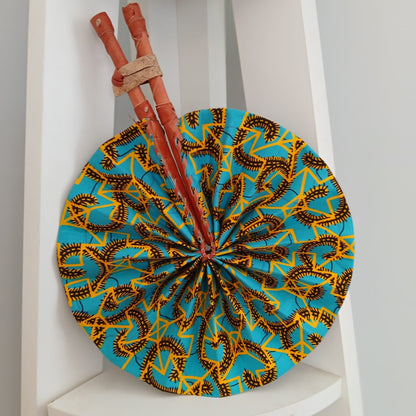 African Print Folding Hand Fan/ Small