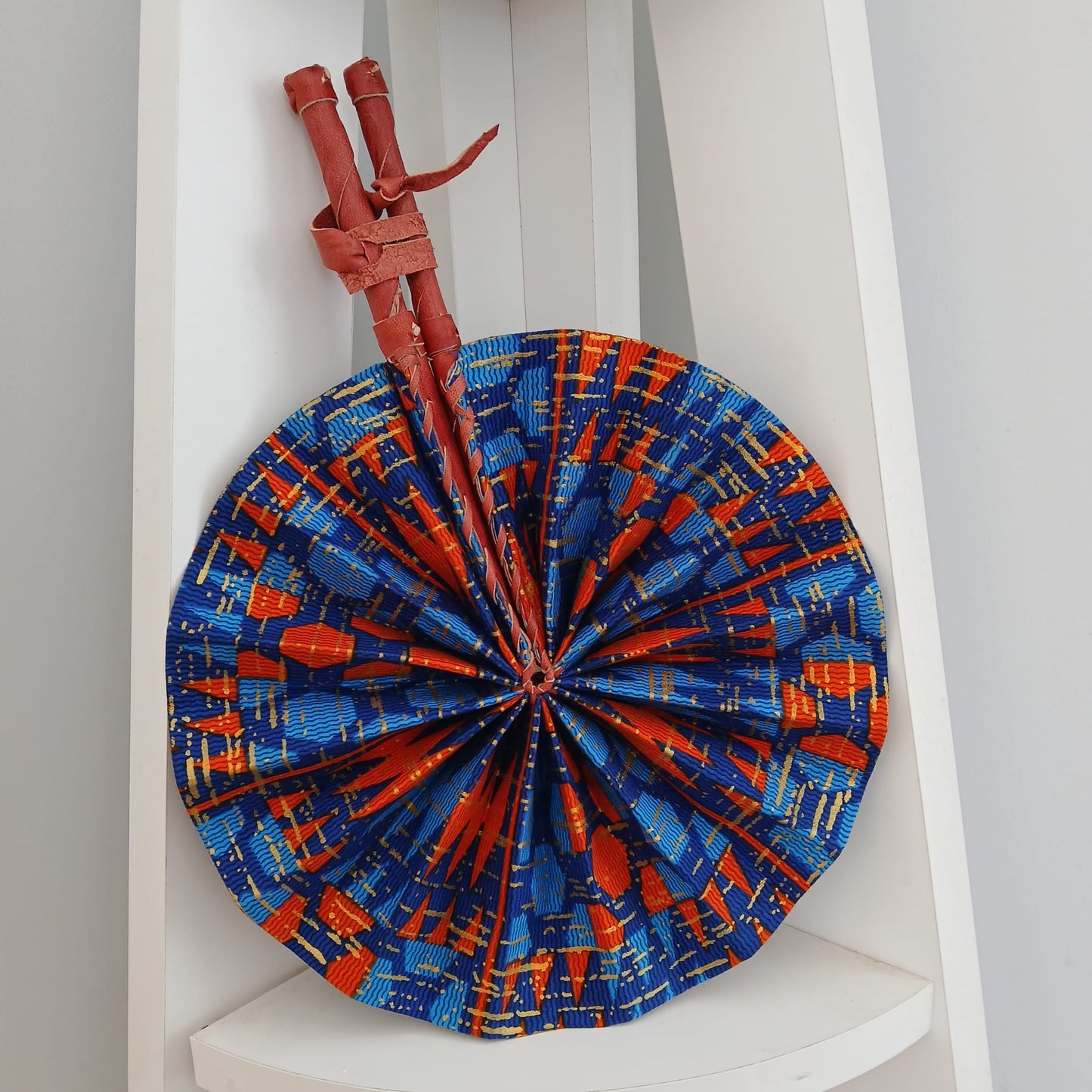 African Print Folding Hand Fan/ Small