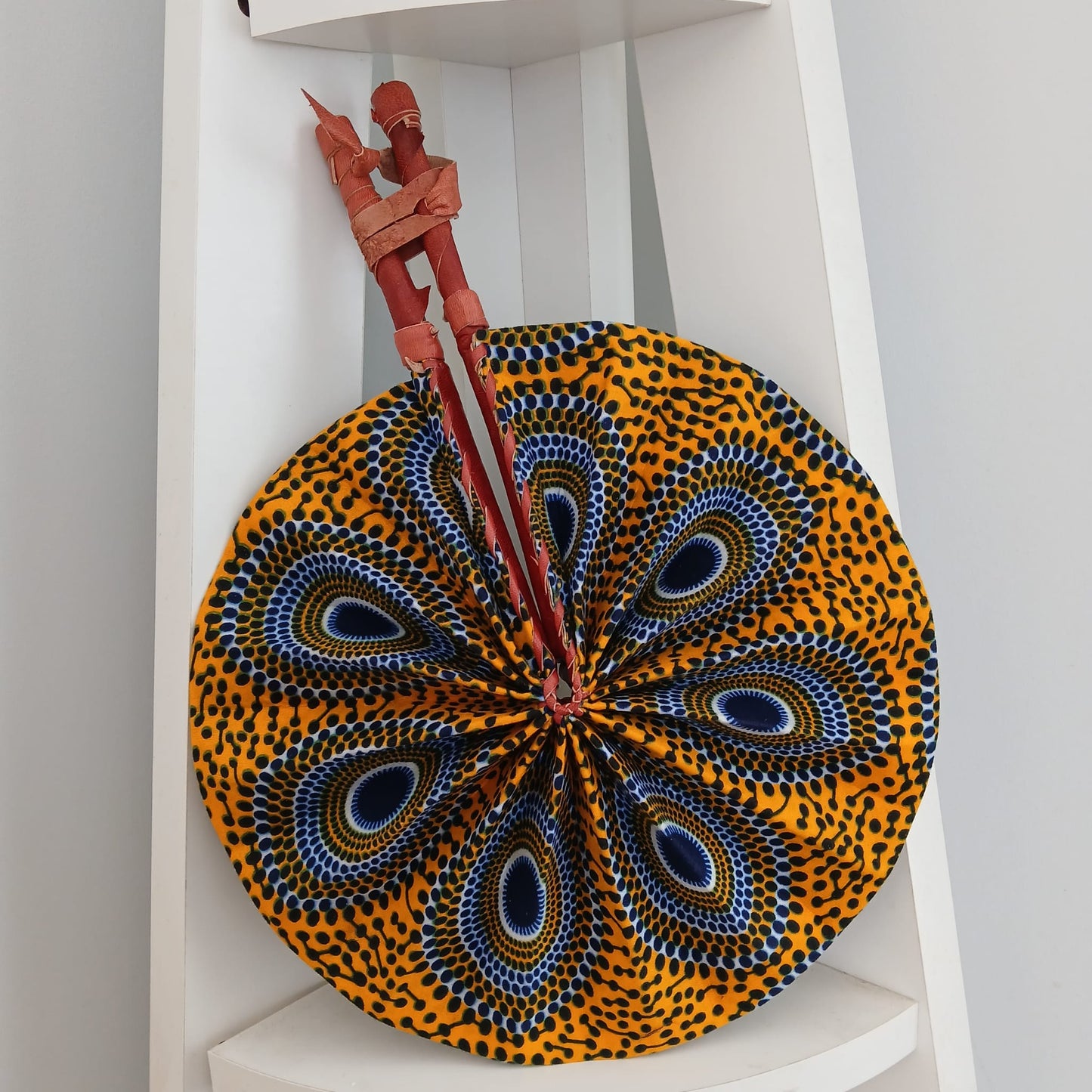 African Print Folding Hand Fan/ Small