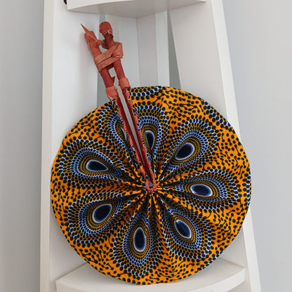 African Print Folding Hand Fan/ Small