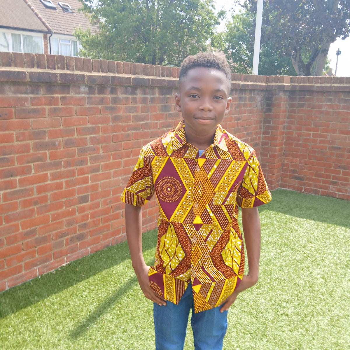 Little Boys Shirt, Ankara Print, Handmade,  African Print Clothes, Short Sleeve Shirt, Party Shirt, Toddler Shirt, Efruo