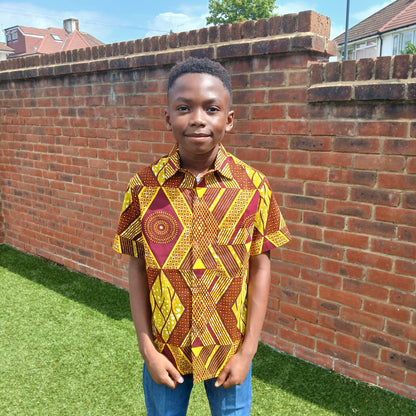 Boys African Print Shirt / 3-4 year old (Copy)