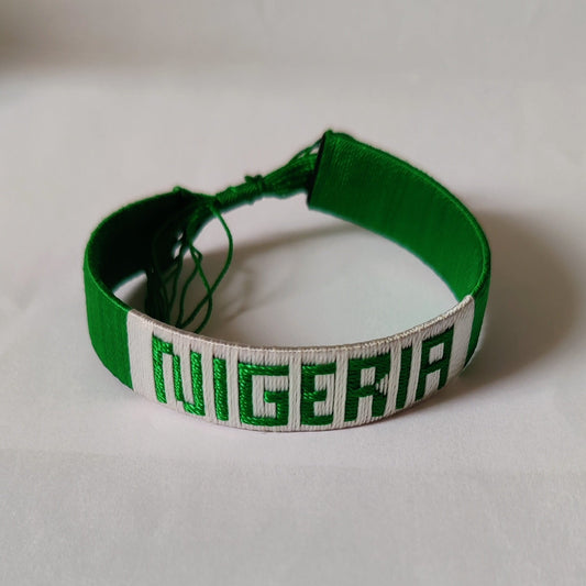 Handwoven Flag Wristband, Ghana, Nigeria, Africa, Jamaica