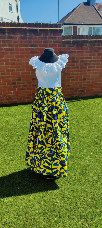 Little Girls African Print Skirt | Ankara Toddler Skirt | African Clothing for Girls | Kids Ankara Skirt | Birthday Outfit | Ages 3–4 Years