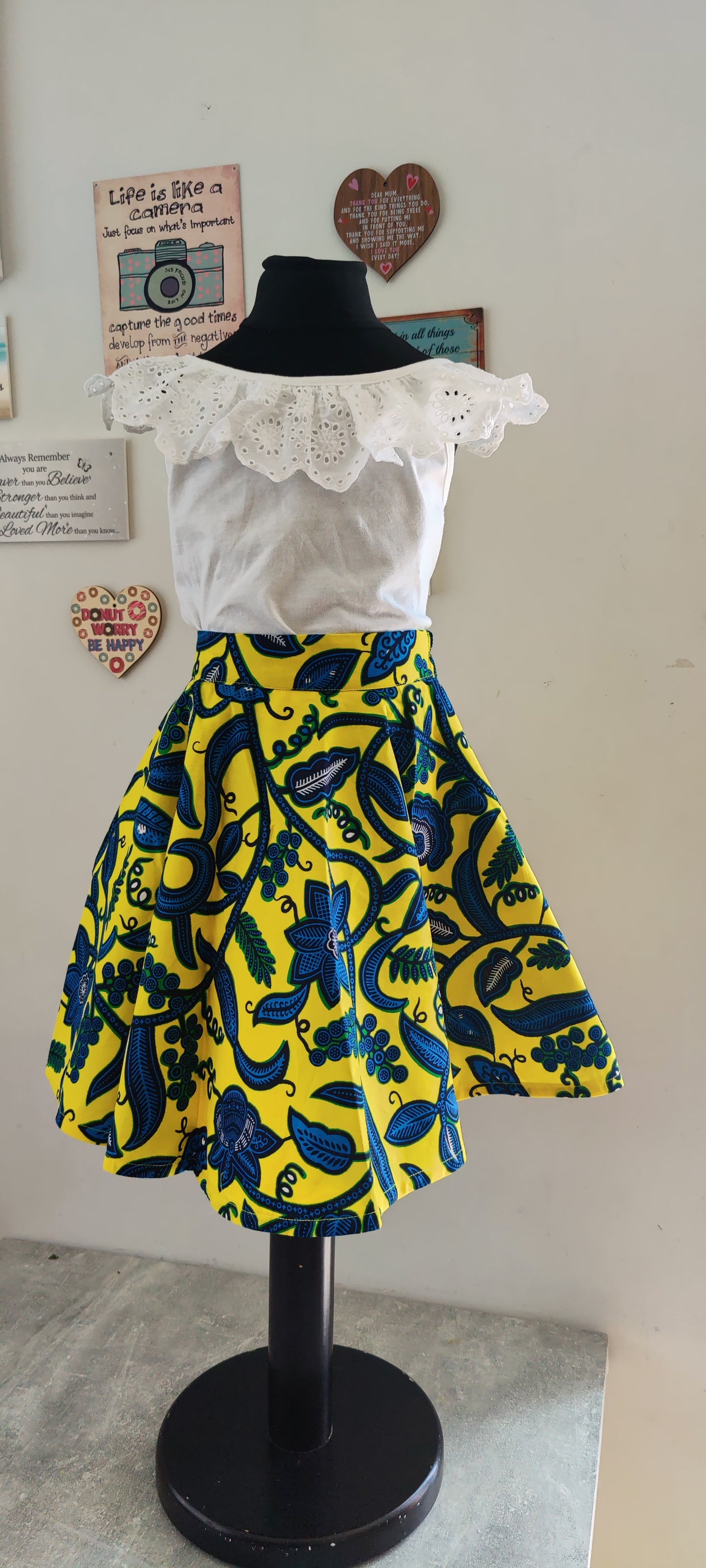 Little Girls African Print Skirt | Ankara Toddler Skirt | African Clothing for Girls | Kids Ankara Skirt | Birthday Outfit | Ages 3–4 Years