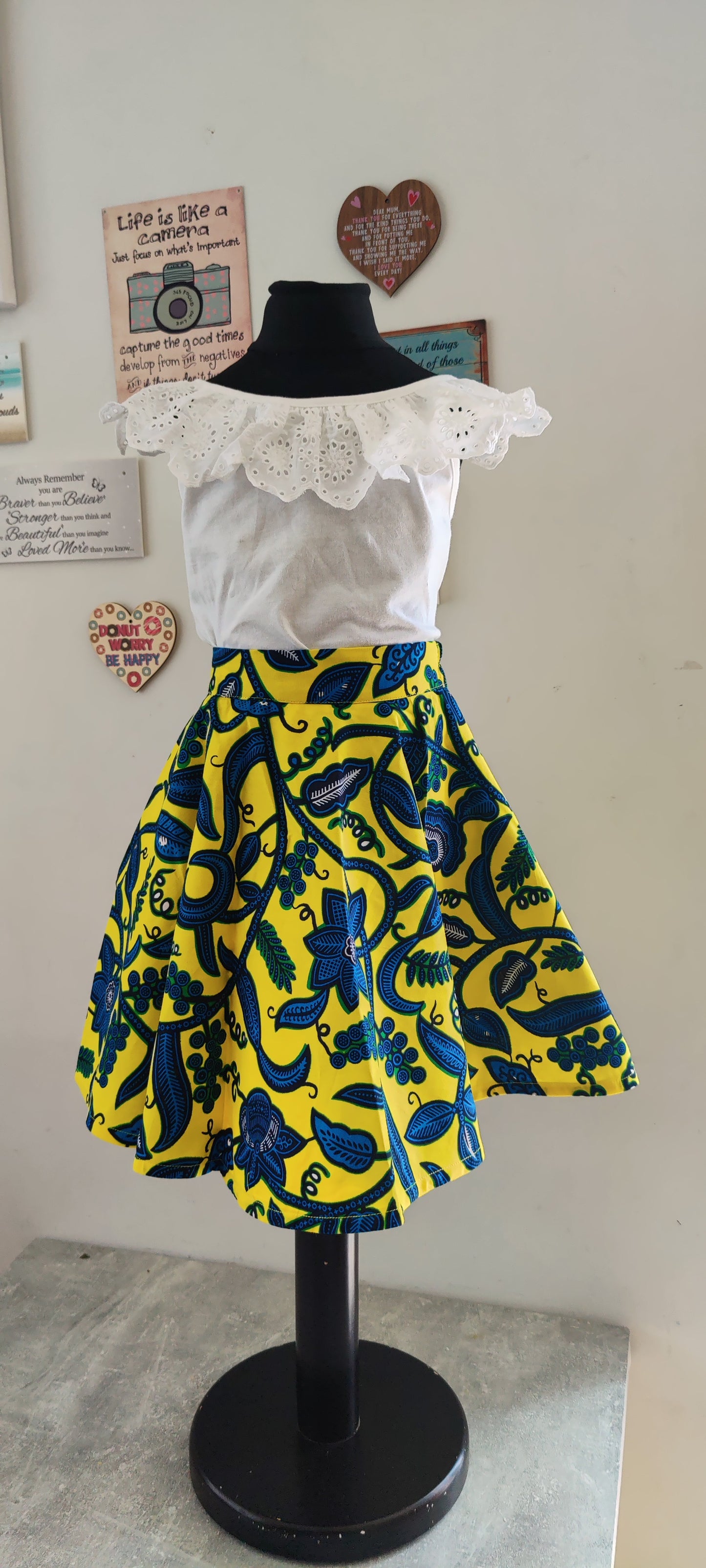 Little Girls African Print Skirt | Ankara Toddler Skirt | African Clothing for Girls | Kids Ankara Skirt | Birthday Outfit | Ages 3–4 Years
